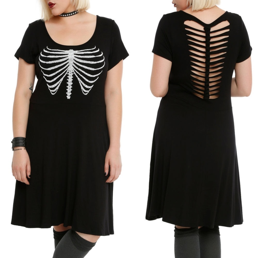 Hot Topic Black Rib Cage Dress PLUS SIZE 4x